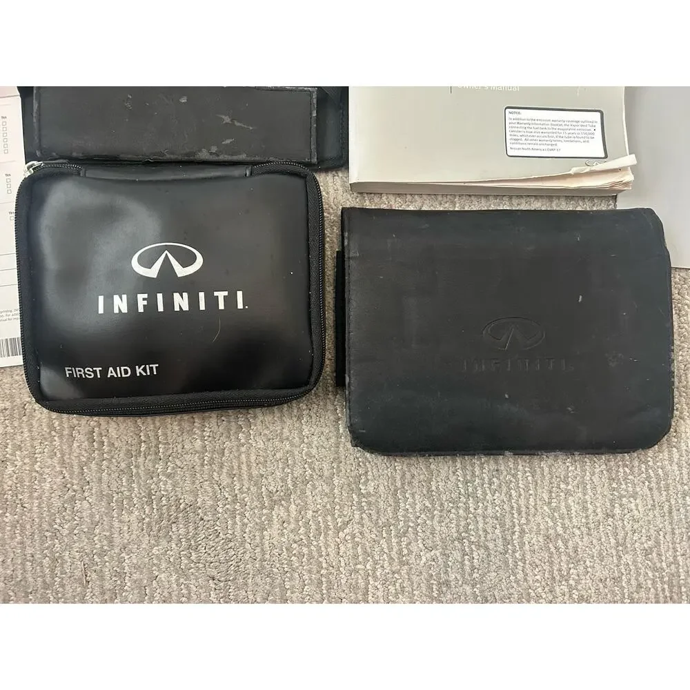 2012 Infiniti G37 AWD Owners Manual, Case, First Aid kit, and Maintenance Guide